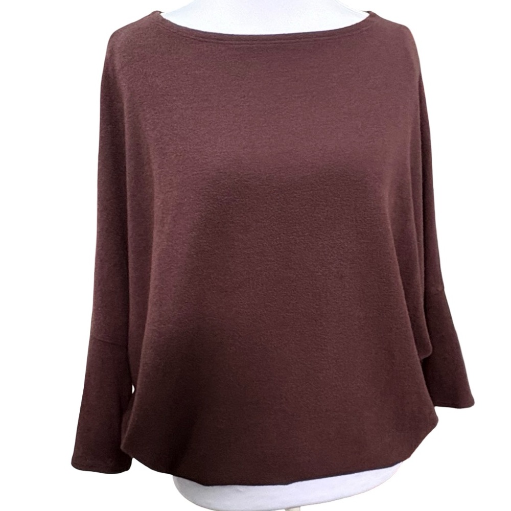Jolie Rich Wine Colored Batwing Sweater